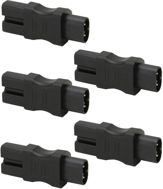 KONNWEI 5er Set IEC320 C8 auf C15 Netzteil-Adapter, 2500W flammhemmend, 250V, Schwarz - Bild 1