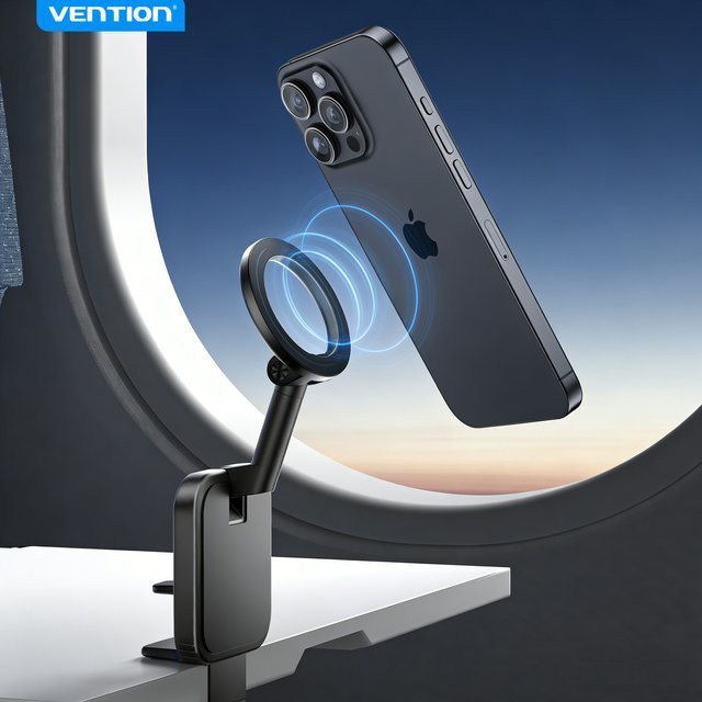 Vention Magnetischer Telefonhalter für den Schreibtisch, abnehmbar, Schwarz - Bild 1