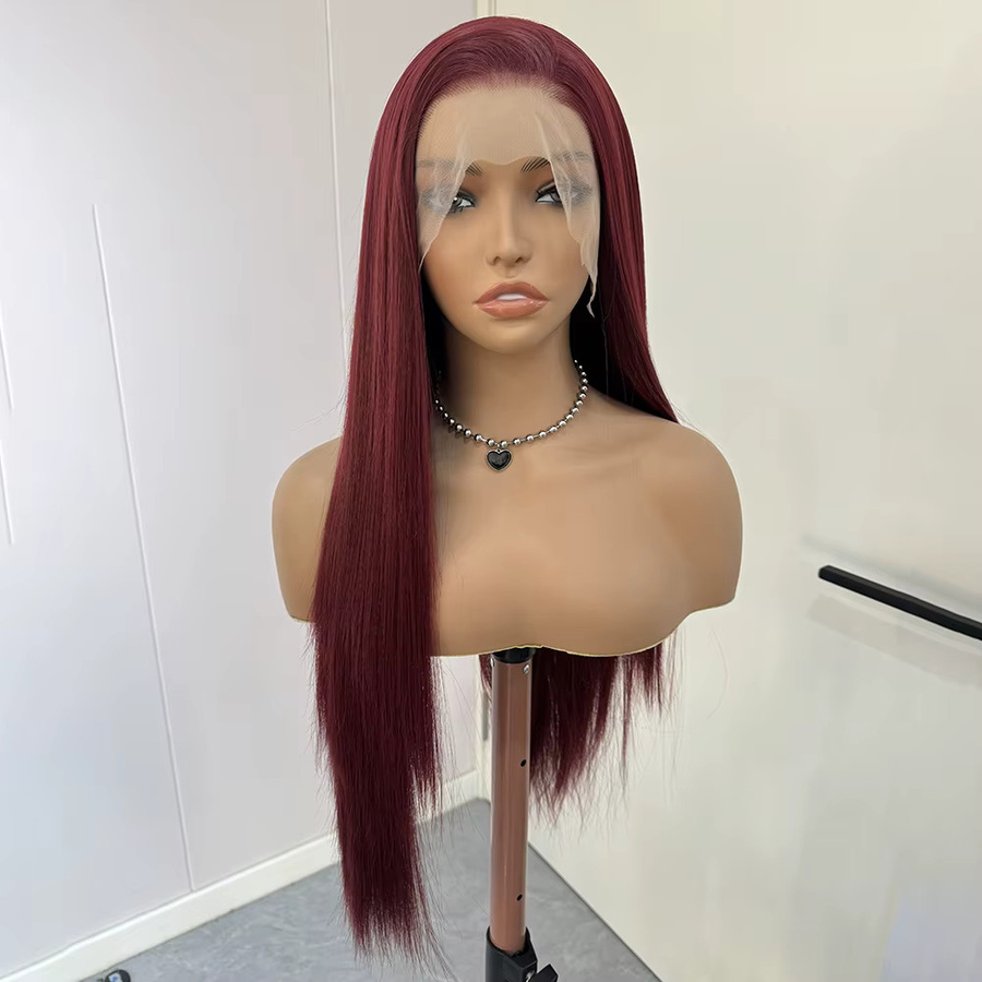 UStyleHair Perücke, burgunderrot, langes glattes Kunsthaar, Damen - Bild 4