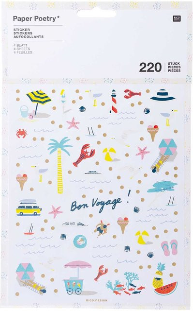 Rico Design Paper Poetry Sticker Maritim 220 Stück - Bild 1