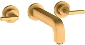 Hansgrohe Axor Citterio Waschtischarmatur mit 3-Loch-Fertigmontageset in Gold gebürstet - Bild 1