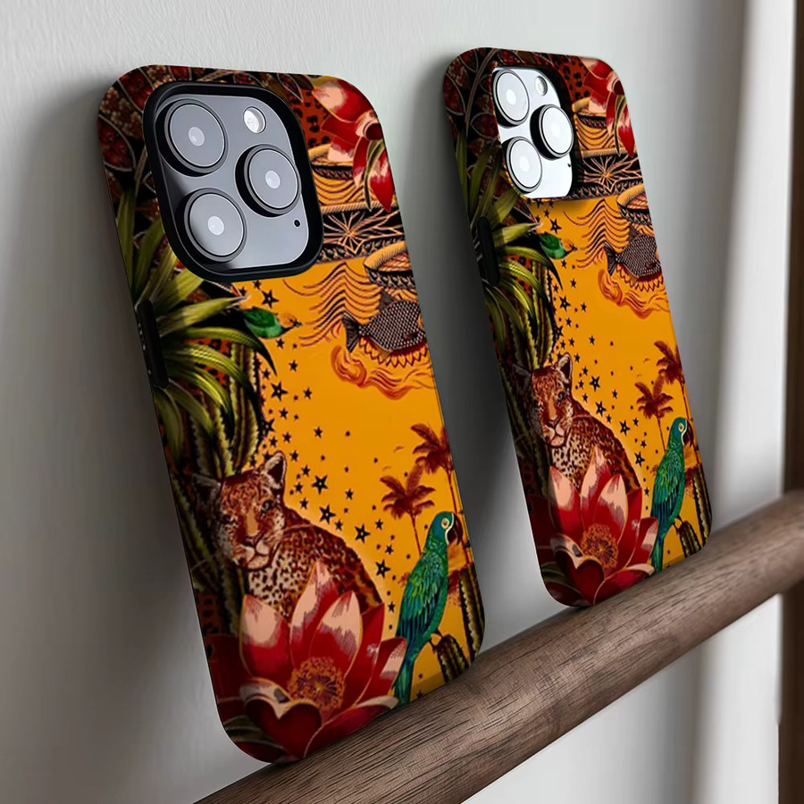 CaseLumi Matte Bumper MagSafe Schutzhülle für iPhone 17 16 15 14 13 Pro Max Tropical Safari Charm Cover in Multicolour - Bild 3