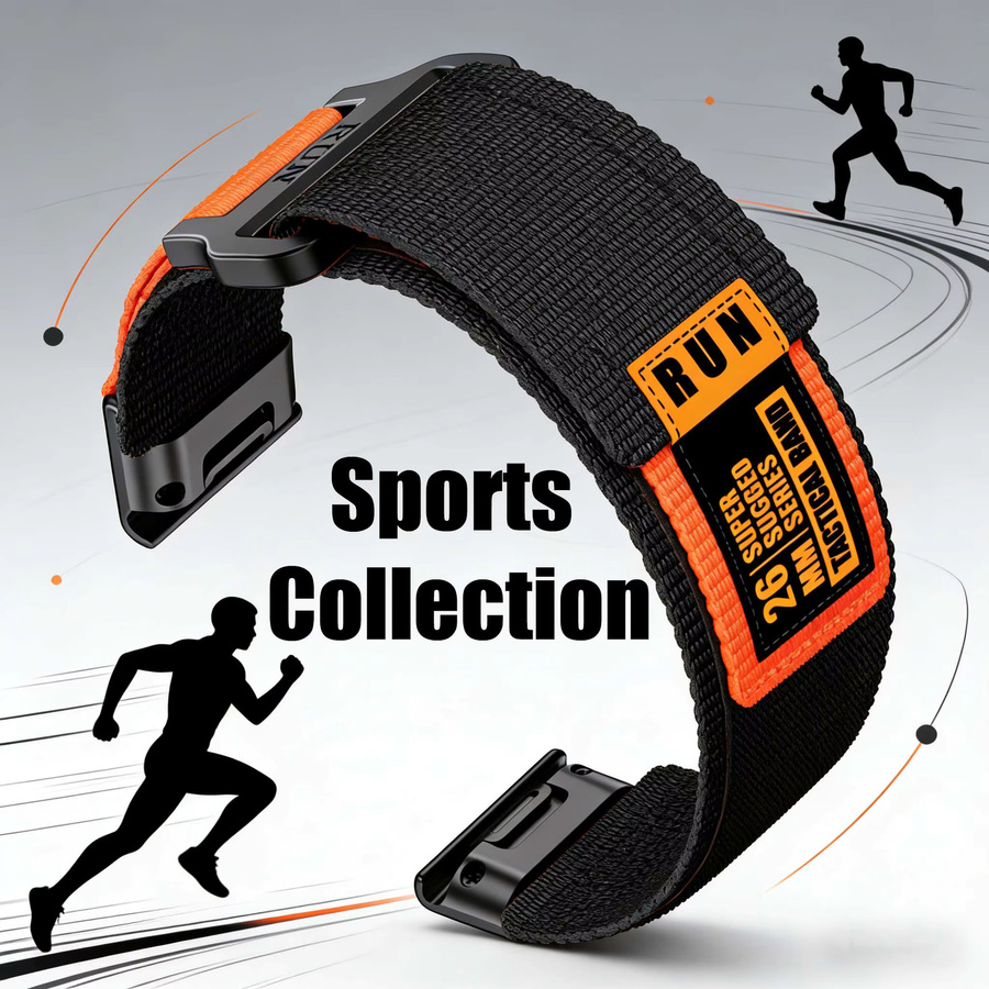 Garmin Uhrenarmband, Nylon, Schwarz, Unisex - Bild 2
