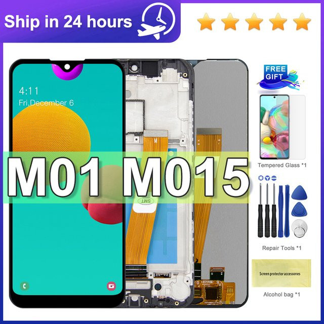 Samsung M01 Display und Touchscreen Baugruppe in Schwarz mit 5.7 Zoll für Modelle M015, M015F und SM-M015G - Bild 1