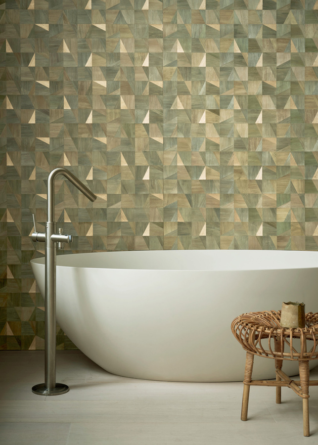 CMO Paris Tapete Maïs in den Farben Gelb und Olive mit modernem geometrischem Abstract-Design aus Vlies - Bild 1