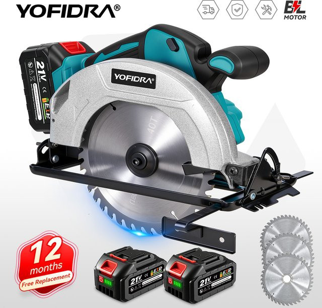 YOFIDRA Bürstenlose elektrische Kreissäge 180mm mit 10800RPM für Makita LXT Akku - Bild 1