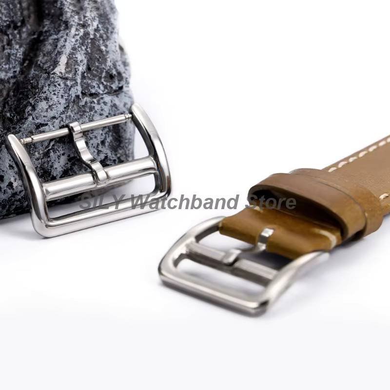asukaband Uhrenschnalle Edelstahl, Silber, quadratisch, Unisex - Bild 2
