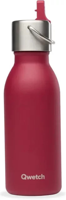 Isolierflasche für Kinder aus Edelstahl von Qwetch in Rot matt - Bild 1