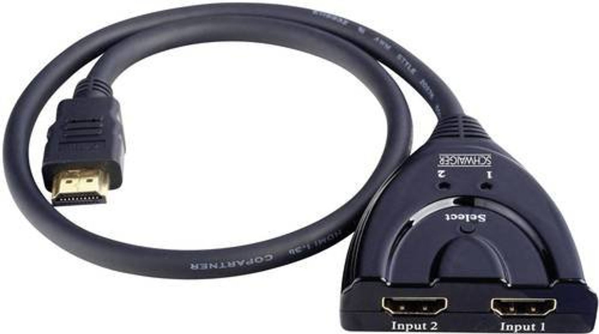 Schwaiger Automatischer HDMI-Umschalter 2 in 1 Schwarz - Bild 2