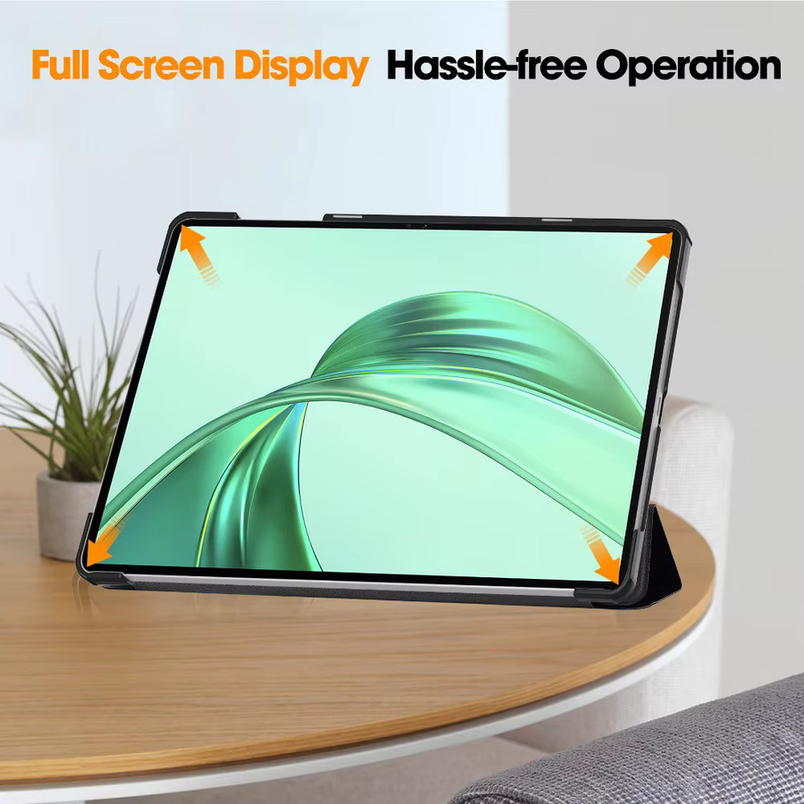 YOUQEEC Funda für Teclast T65 2025, 13,4 Zoll Tablet-PC-Hülle mit harter Rückseite und dreifach faltbarem Stand, Schwarz - Bild 4