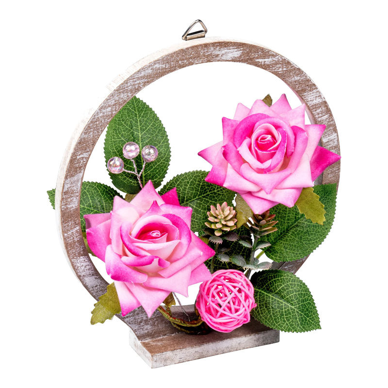 Dekofigur Rosenpracht von viva domo aus Holz in Rosa und Mehrfarbig mit floralem Design - Bild 2