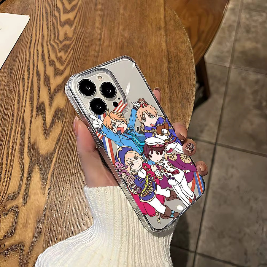 Anime Hetalia World Stars Handyhülle für iPhone 15 14 13 12 11 Pro Max Plus Mini Transparente Weiche Schutzhülle - Bild 3