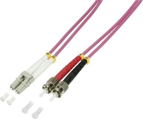 LogiLink FP4LT05 Glasfaser LWL Anschlusskabel Multimode OM4, 5,00 m, Violett, 50/125 µm - Bild 1
