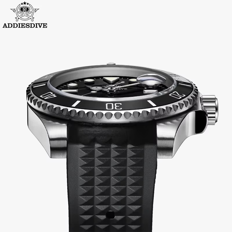 Addies Armbanduhr, Quarz, Edelstahl, 44 mm, Herren, Schwarz, Silber - Bild 5