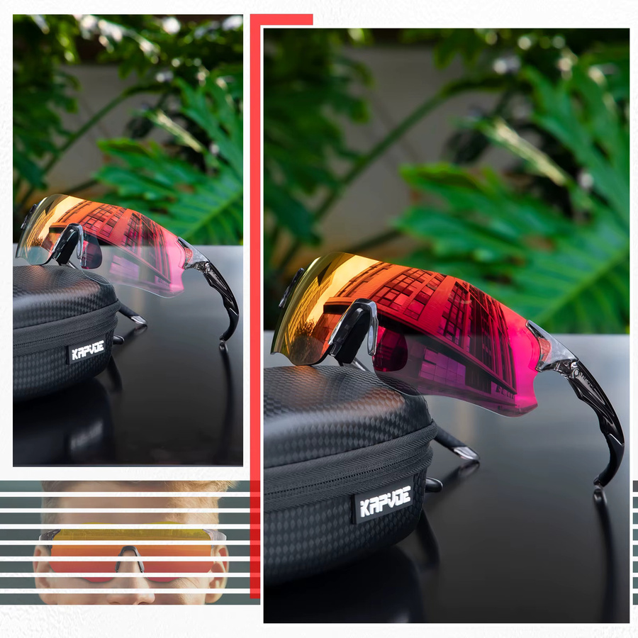 Kapvoe Sportsonnenbrille, Black, Herren, Kunststoff, Photo Chrome - Bild 5