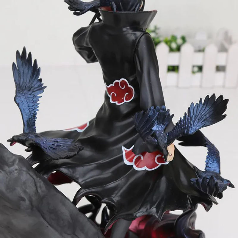 Anime-Figur Naruto Shippuden Uchiha Itachi mit Krähe von Oran Sky in Schwarz als Sammlermodell aus Kunststoff und Kunstharz - Bild 11