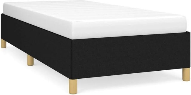 vidaXL Bettgestell in Schwarz mit Stoffbezug und Holzlatten, B/T/H: 90 x 190 x 35 cm - Bild 1
