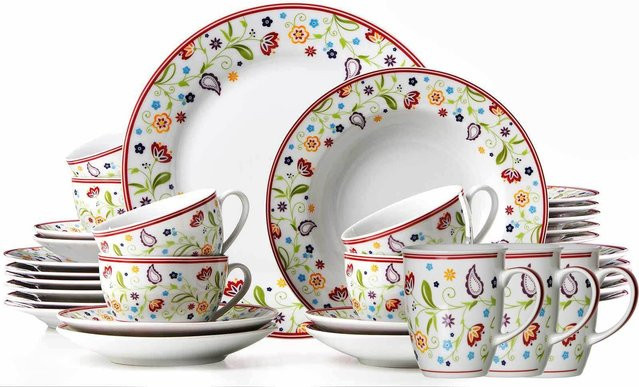 Ritzenhoff & Breker Kombiservice Shanti Doppio aus Porzellan in Multicolour, 36-teilig - Bild 1