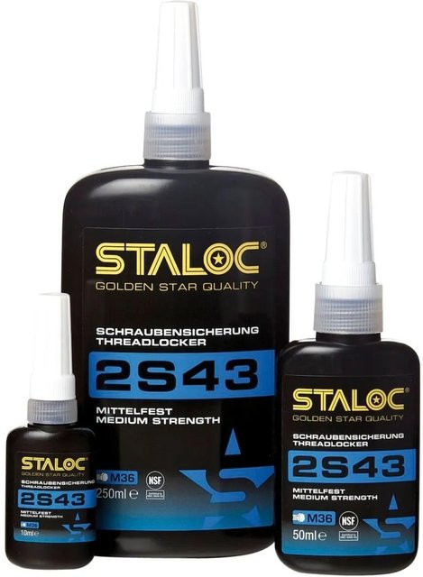 Staloc Schraubensicherung 2S45 Mittelfest Blau bis M80 50 ml - Bild 1