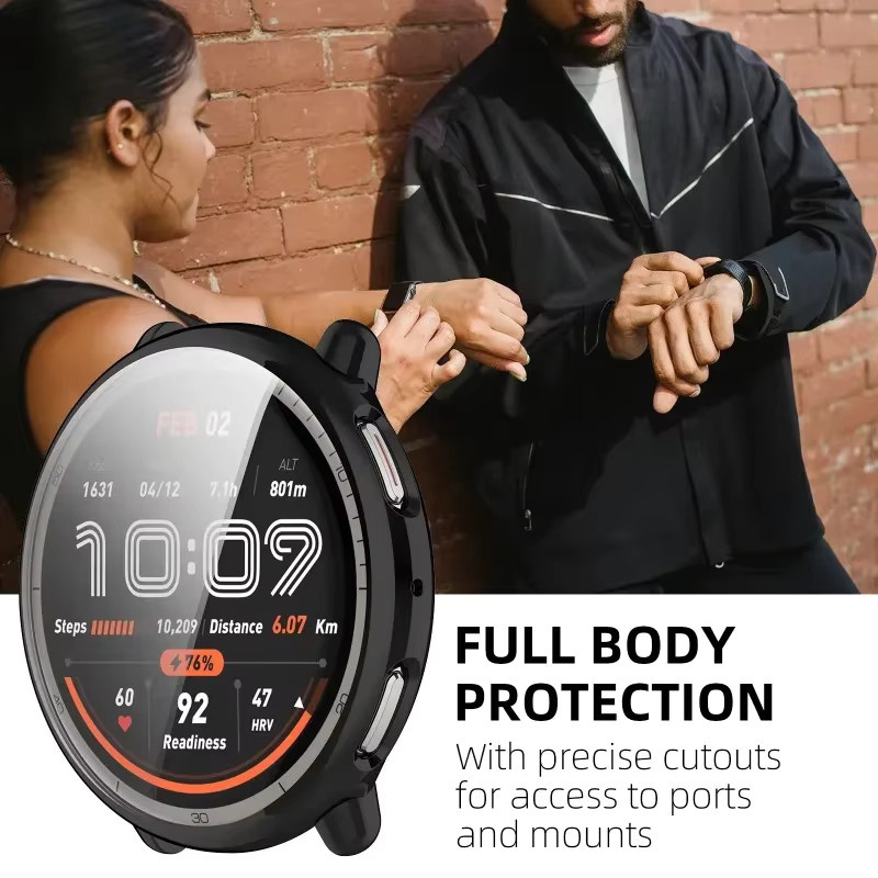 Amazfit TPU-Hülle für Amazfit Active 2, transparent, Schwarz - Bild 6