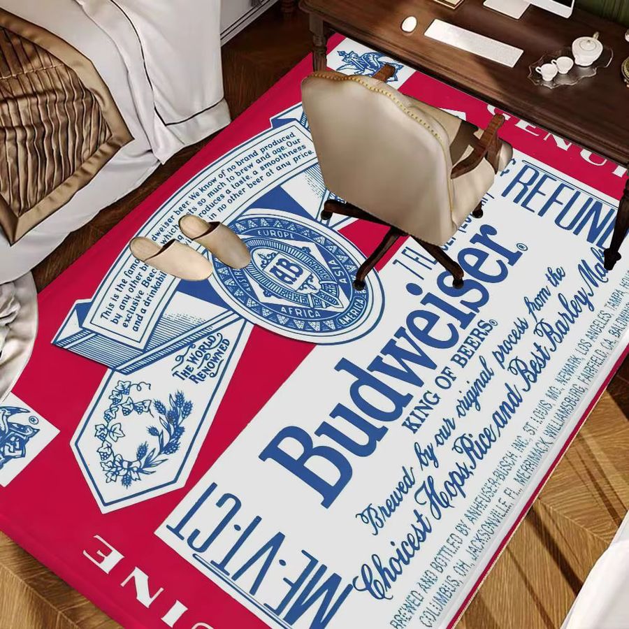 Budweiser Bier Fußmatte, rutschfest und waschbar für Wohnzimmer, Küche oder Flur - Bild 3