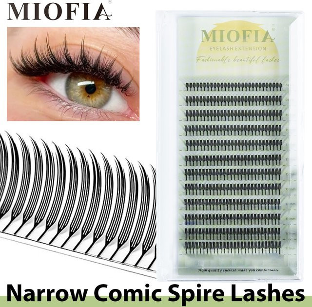MIOFIA Comic Spire 3D Russische Volumen-Wimpern, Unisex - Bild 1