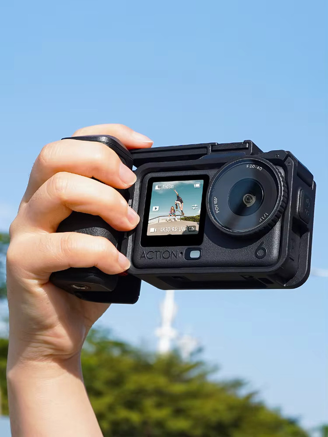 Flymile Action 6 Street-Griff für DJI Osmo Action 6 mit Auslöseknopf in Schwarz - Bild 6