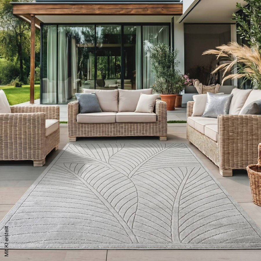 Ayyildiz Flachwebteppich NOVA in Silber, modern und pflegeleicht, B/L: 240 x 340 cm - Bild 2