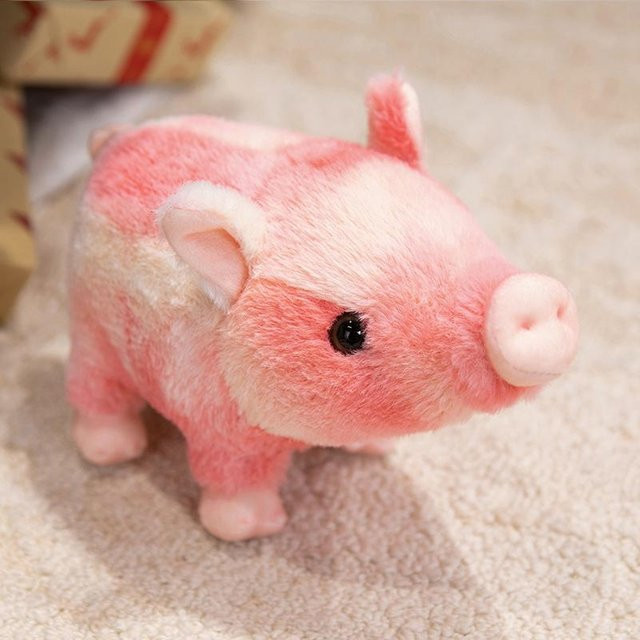 Buntes Schwein Plüschtier, pink, ab 14 Jahren - Bild 1