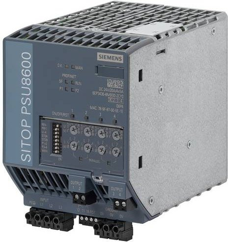 Siemens Hutschienen-Netzteil grau mit Ethernet/LAN Anschluss - Bild 1