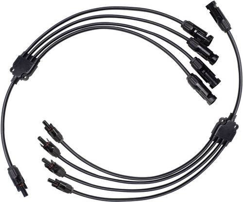 Phaesun 600288 QuickClip4 Set 4in1 Y-Stecker in Schwarz mit Barrel-Plug - Bild 1