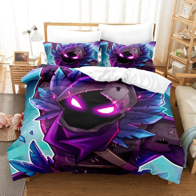 Fortnite Bettwäsche Set von Gu Tao mit 3D-Druck, 3-teilig, Mehrfarbig, B/H: 135 x 200 cm - Bild 1