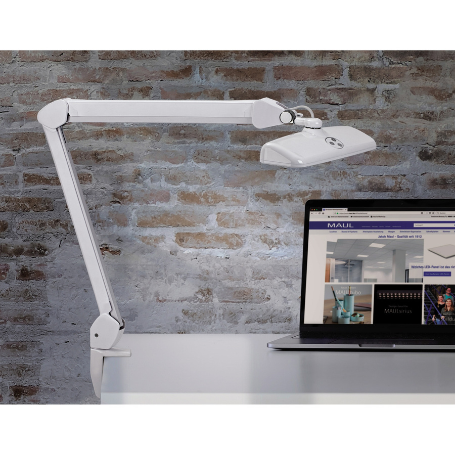 MAULintro LED-Klemmleuchte Weiß, 11W, stufenlos dimmbar, 920 lm, 360° drehbar - Bild 2