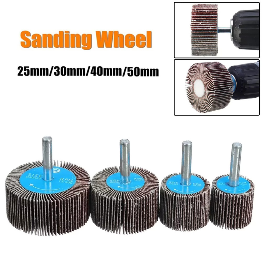 Vibratite Schleiflamellenscheibe Bit für Drehwerkzeuge und Polierwerkzeuge, Körnung 80, Farbe Braun, Durchmesser: 25 mm bis 50 mm - Bild 2