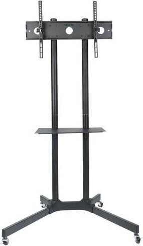 TECHly ICA-TR6 TV-Rollwagen in Schwarz für 76,2 cm bis 165,1 cm Fernseher, neigbar - Bild 1