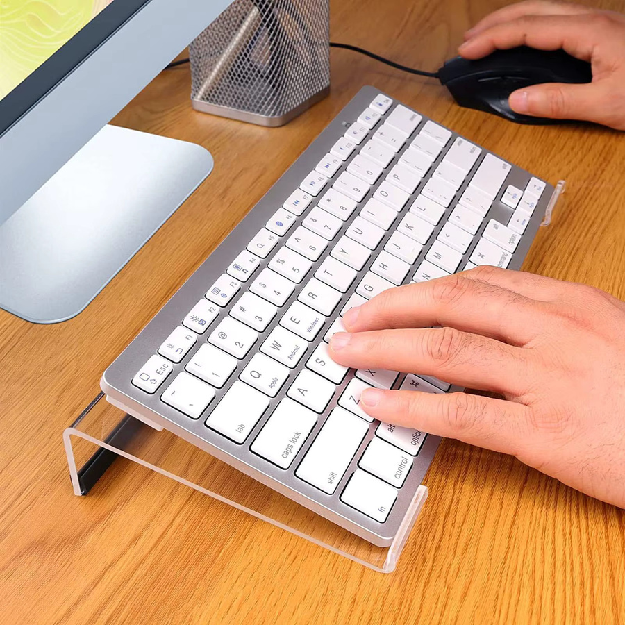 Ergonomischer Tastaturhalter aus transparentem Acryl und PC für dein Desktop-Setup - Bild 2