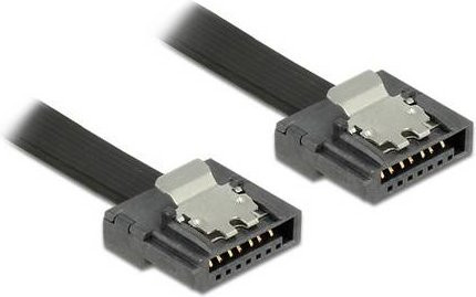 Delock SATA Festplatten Anschlusskabel Schwarz, Länge: 0,5 m - Bild 1