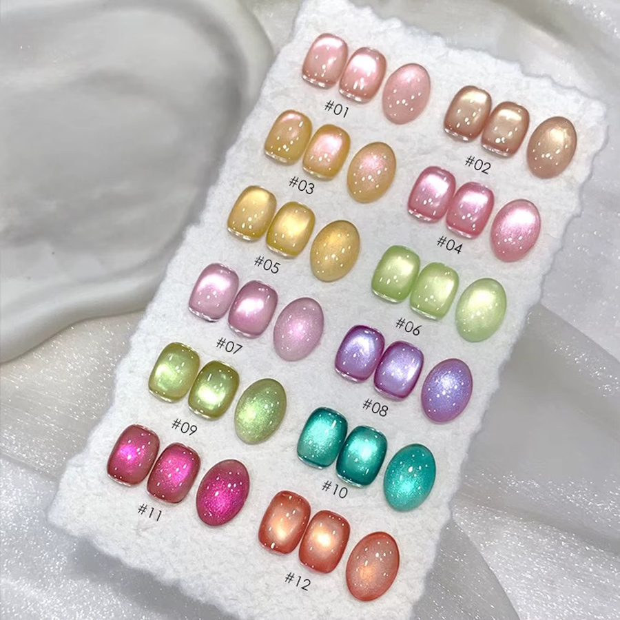 MISS SHAKA Regenbogen Candy Cat Eye Gel Nagellack, Schimmernd - Bild 2