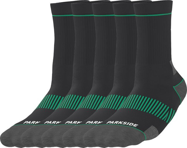 Parkside Herren Arbeitssocken 5er Pack in Schwarz und Grau, Größe 43-46 - Bild 1
