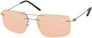 Moncler ME 4003 Sonnenbrille, randlos, quadratisch, Unisex, Metall, brown, pink - Bild 1