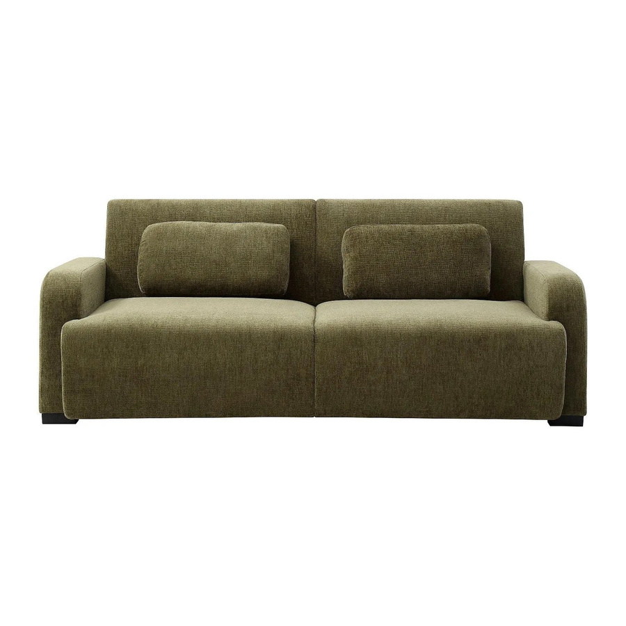 Vente-unique Schlafsofa Lomario in Grün mit Stoffbezug und Click-Clack-Funktion, Breite: 213 cm - Bild 2