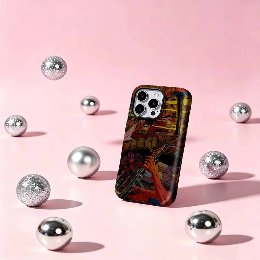 Japanisches Tattoo-Design Schutzhülle für Apple iPhone 17 16 15 Pro Max aus TPU in Multicolour mit kratzfestem Rand und erhöhtem Displayrand - Bild 3