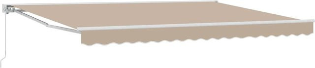 vidaXL Manuell Einziehbare Markise mit Semi-Cassette in Beige, B: 400 cm, T: 300 cm - Bild 1