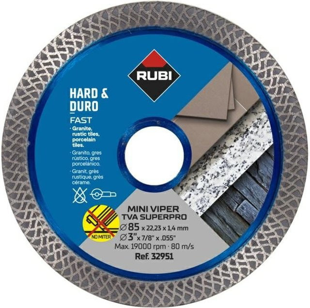 Rubi Diamantscheibe Superpro Mini Viper Tva 85 in Silber für Fliesen und Stein - Bild 1
