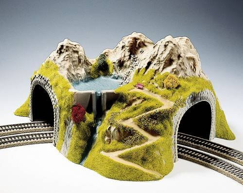 NOCH 05180 H0 Tunnel 2gleisig Fertigmodell, Gebogen, 1:87 - Bild 1