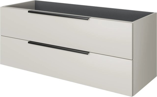 Pelipal Waschbeckenunterschrank Quantum 07 in Kaschmir Matt mit 2 Auszügen, Breite: 120 cm, Höhe: 48 cm, Tiefe: 43 cm - Bild 1