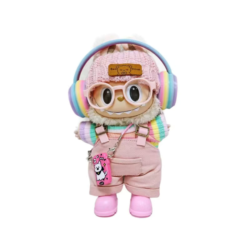 GSF Labubu Babykleidung, Rosa Overall, Zubehör - Bild 2