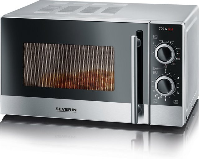 Severin Mikrowelle MW 7874 mit Grill und Timer in Schwarz und Silber - Bild 1