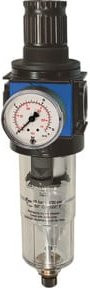 Riegler Filterregler variobloc mit PC-Behälter in Blau, BG 1, G 3/8, 0,5-10 bar - Bild 1