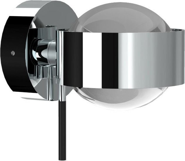 Top Light Puk Mini Wall Wandleuchte in Chrom mit Glaslinse transparent und matt - Bild 1